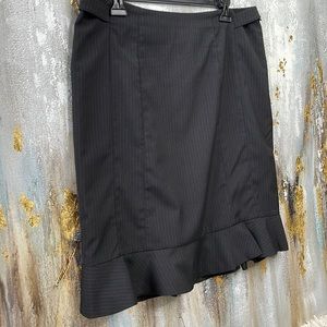 Worthington Penstripe Flounce Pencil Skirt